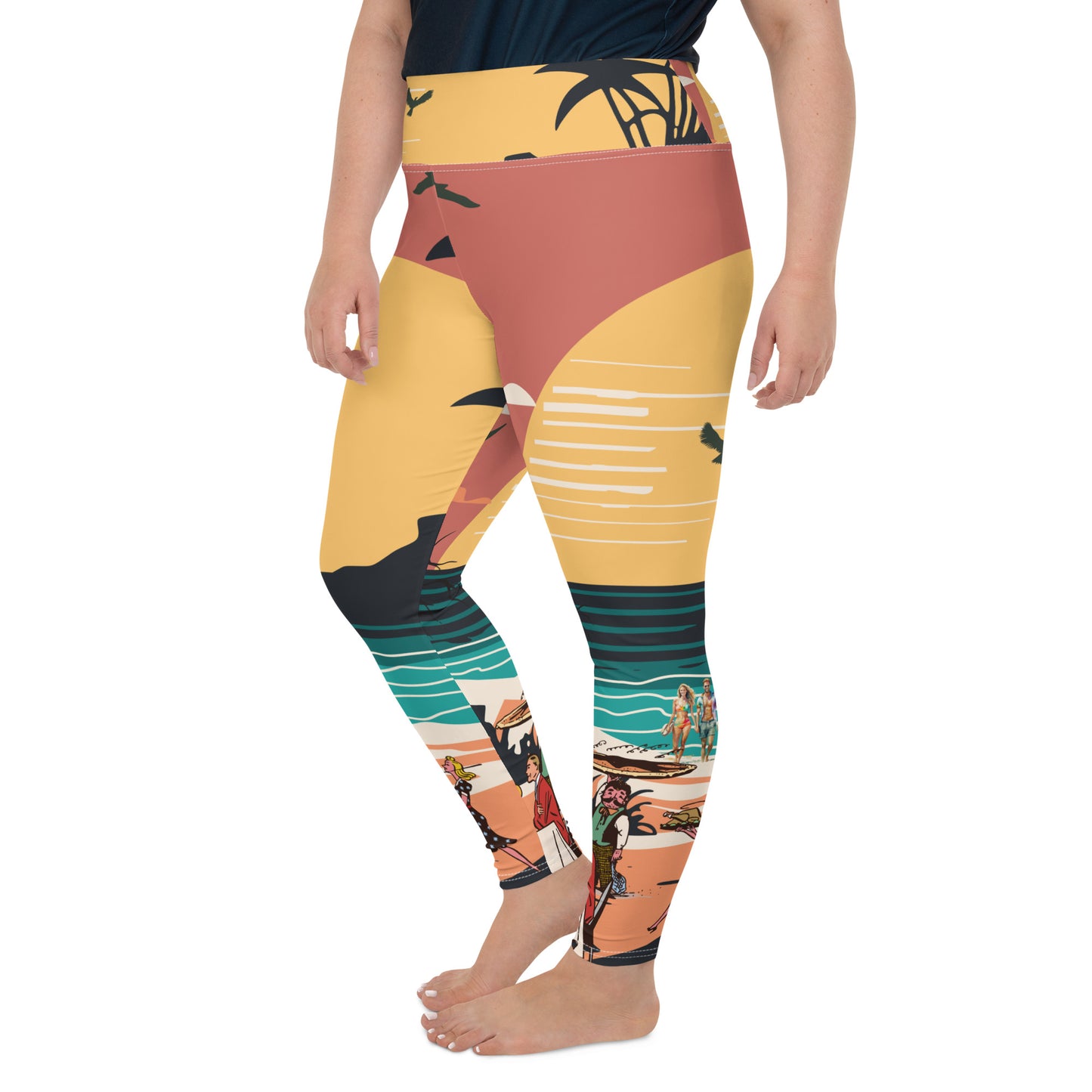 All-Over Print Plus Size Leggings