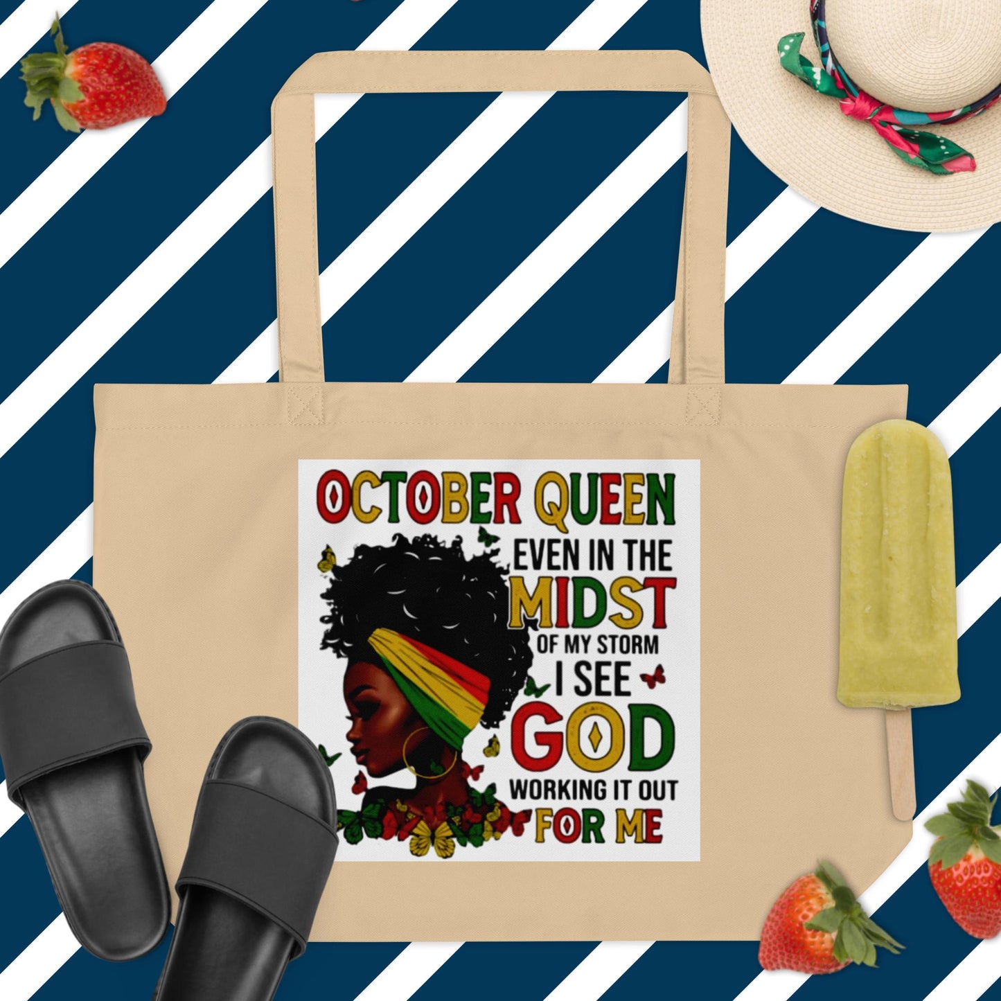 Large organic tote bag