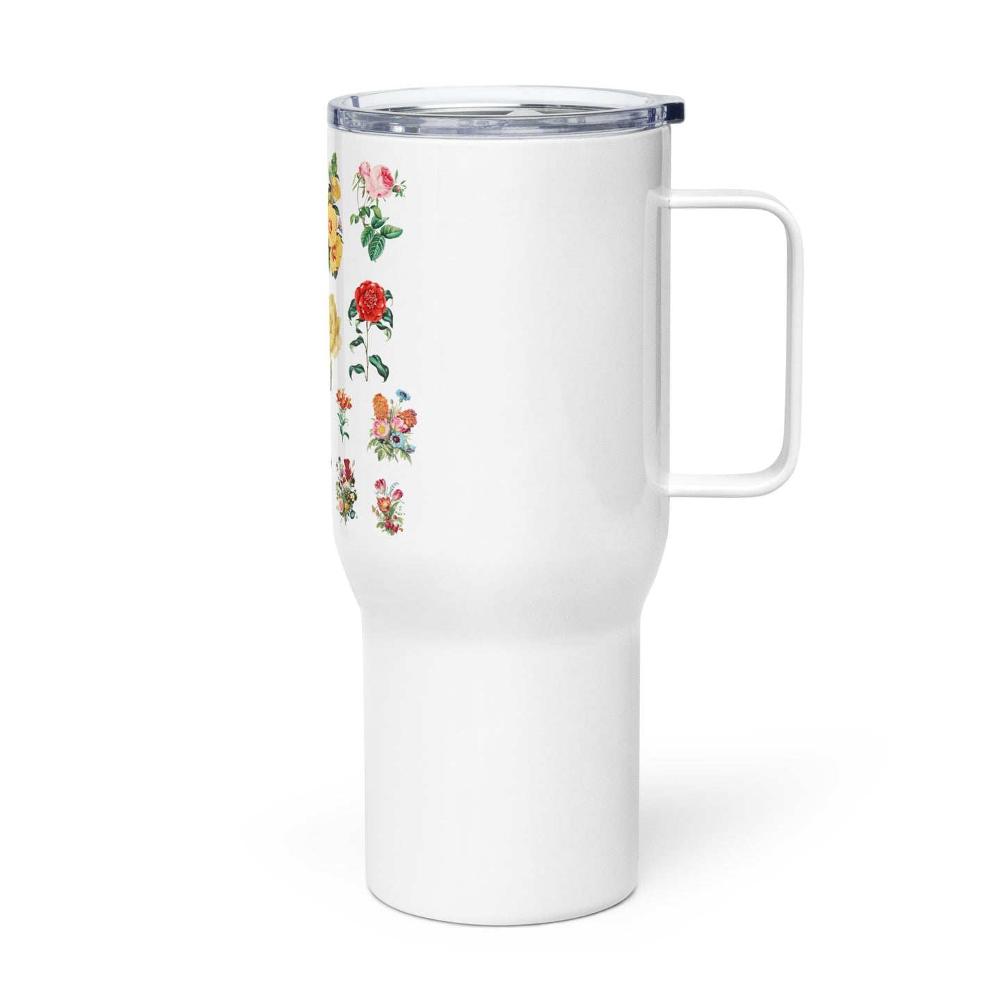 Travel mug with a handle
