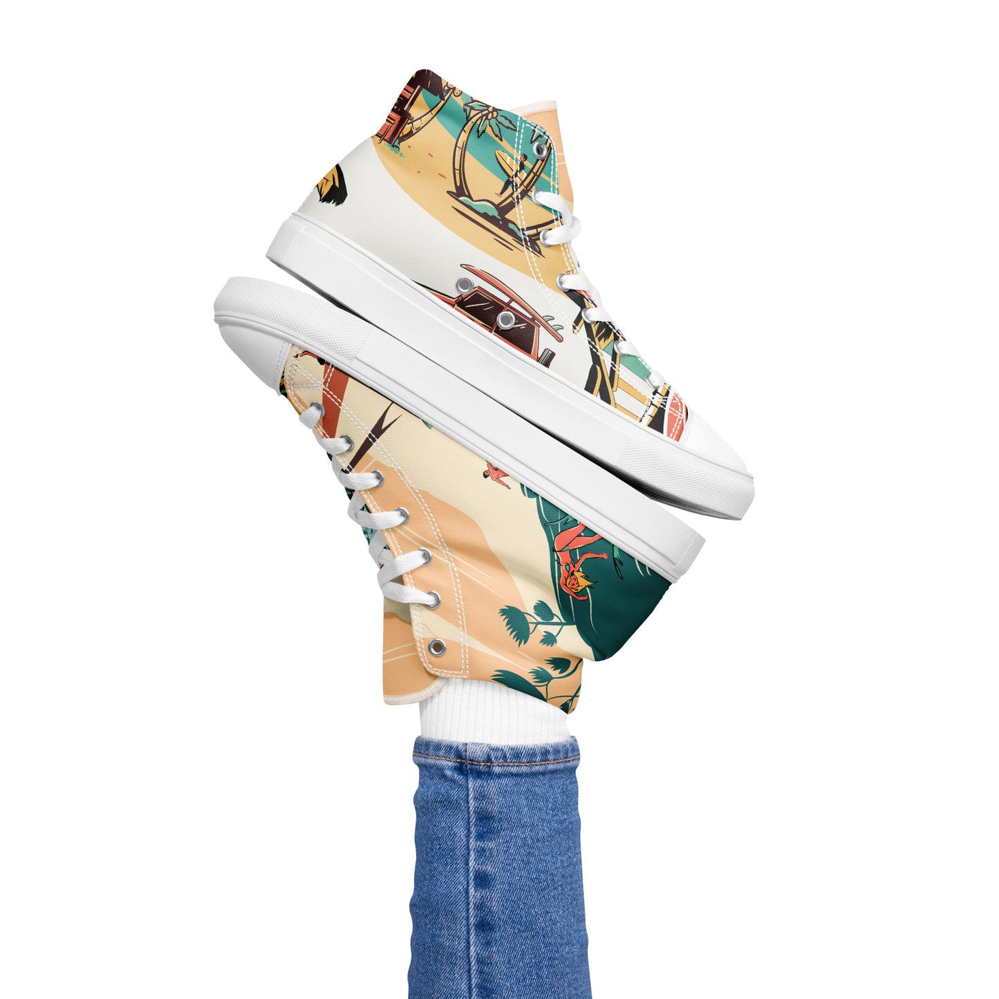 Women’s high top canvas shoes