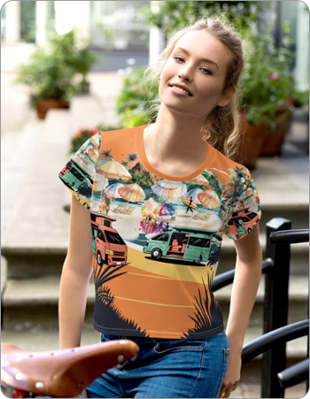 Print Crop Tee