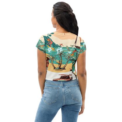 All-Over Print Crop Tee