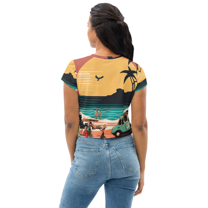 All-Over Print Crop Tee