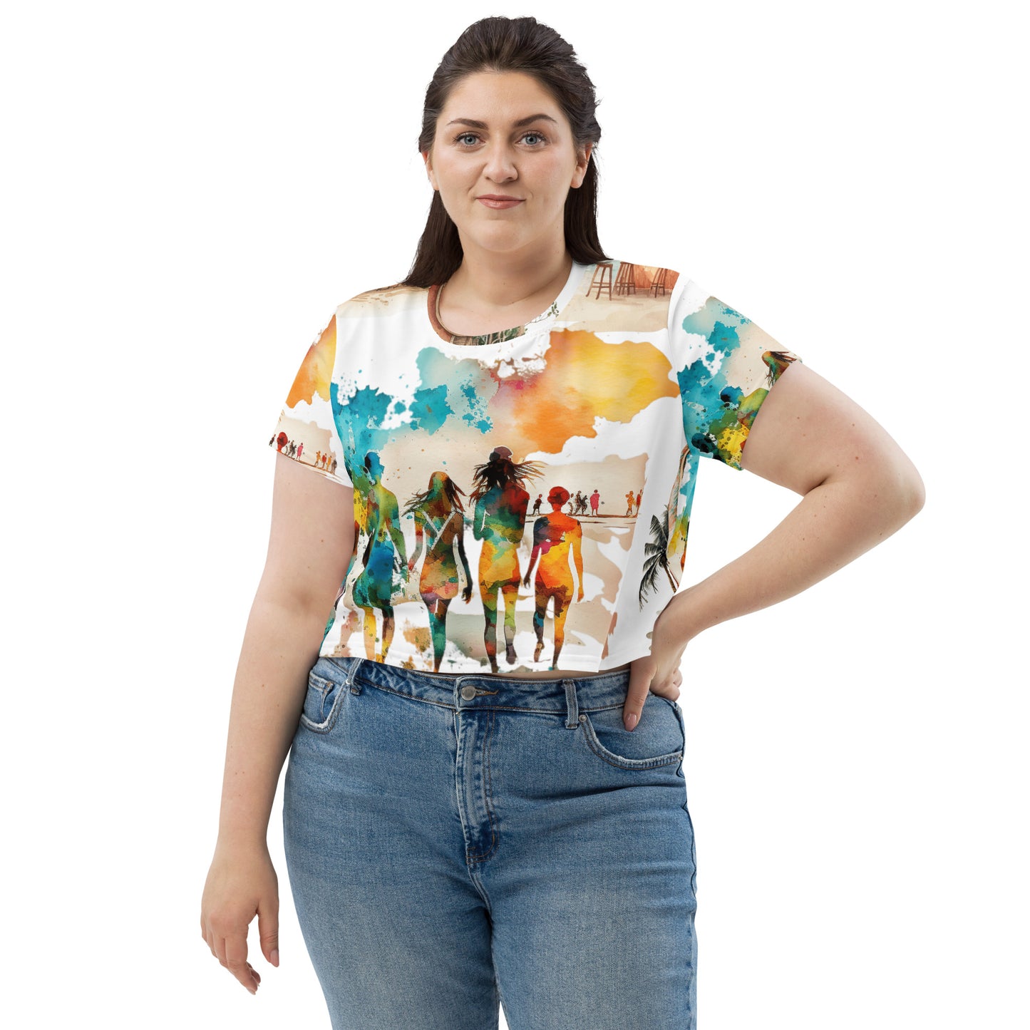 All-Over Print Crop Tee