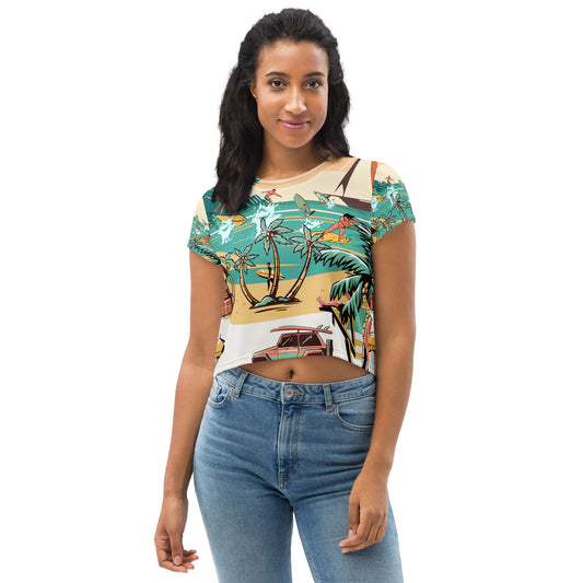 All-Over Print Crop Tee