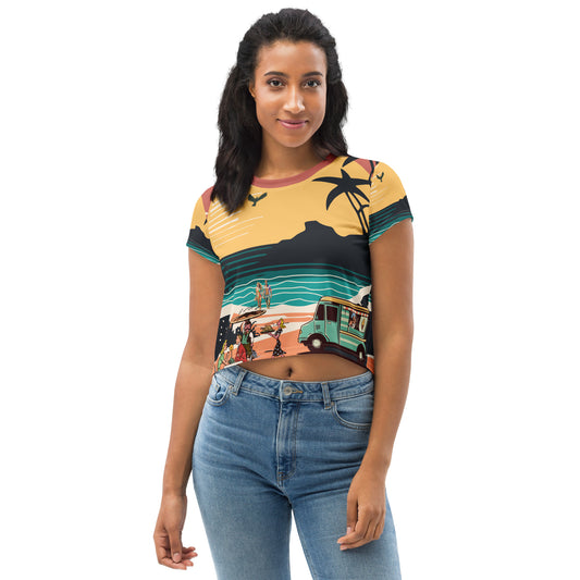 All-Over Print Crop Tee