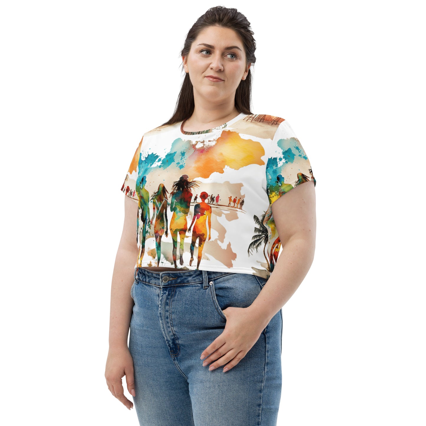 All-Over Print Crop Tee