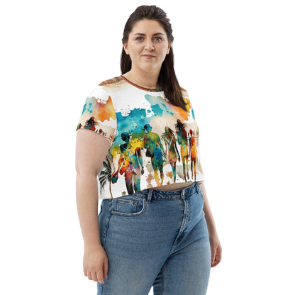 All-Over Print Crop Tee