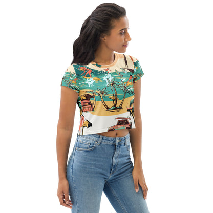 All-Over Print Crop Tee