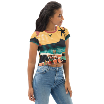 All-Over Print Crop Tee