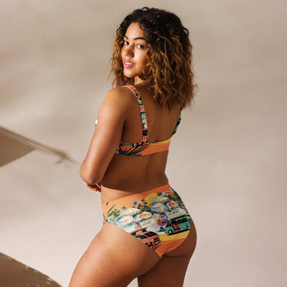 Recycled high-waisted bikini