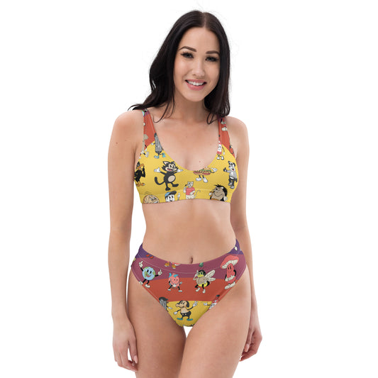 Recycled high-waisted bikini