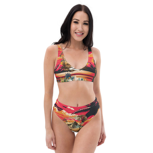 Recycled high-waisted bikini