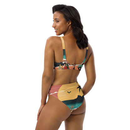 Recycled high-waisted bikini