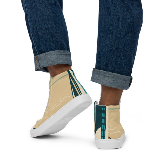 Men’s high top canvas shoes