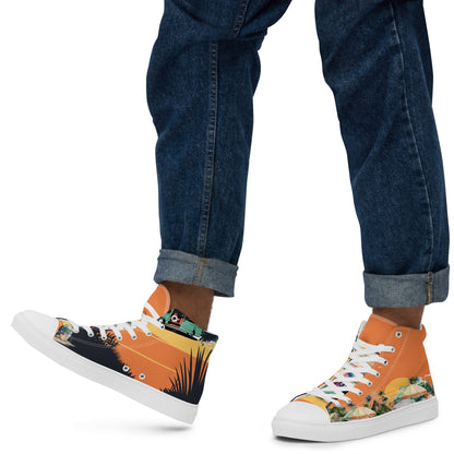 Men’s high top canvas shoes
