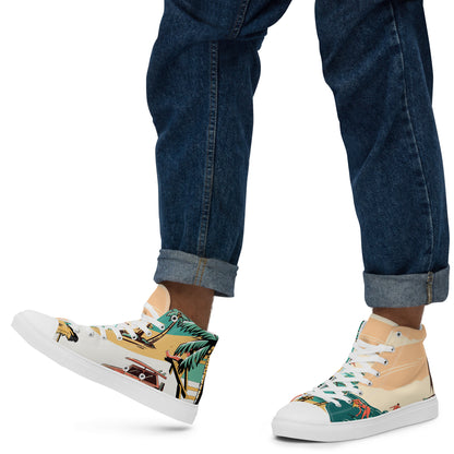 Men’s high top canvas shoes