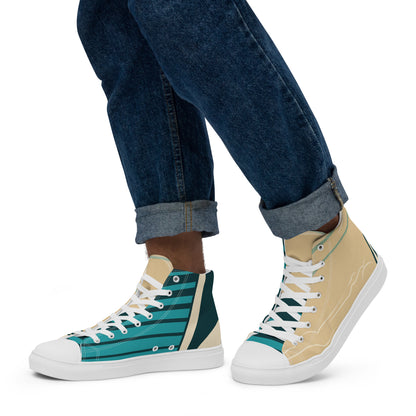 Men’s high top canvas shoes