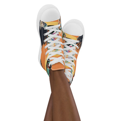 Women’s high top canvas shoes