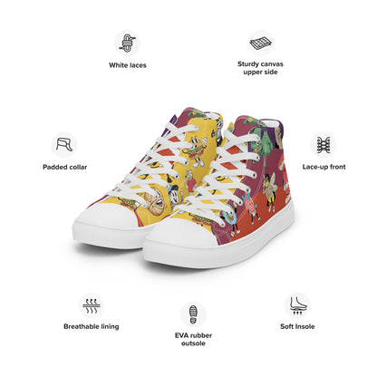 Women’s high top canvas shoes